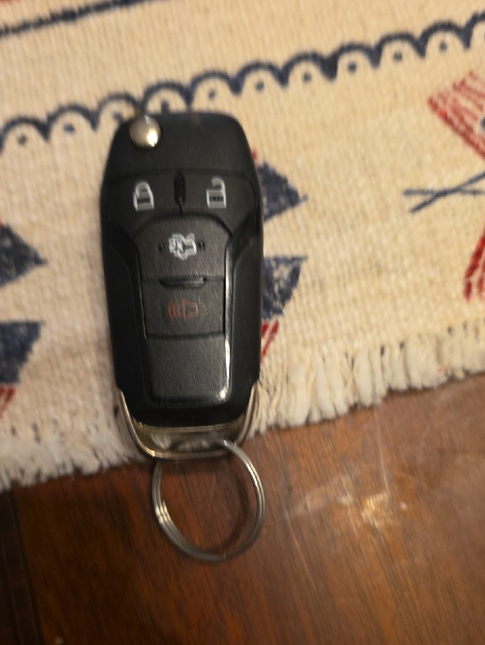 Ford Fusion Black Flip Car Key Fob with Key Ring
